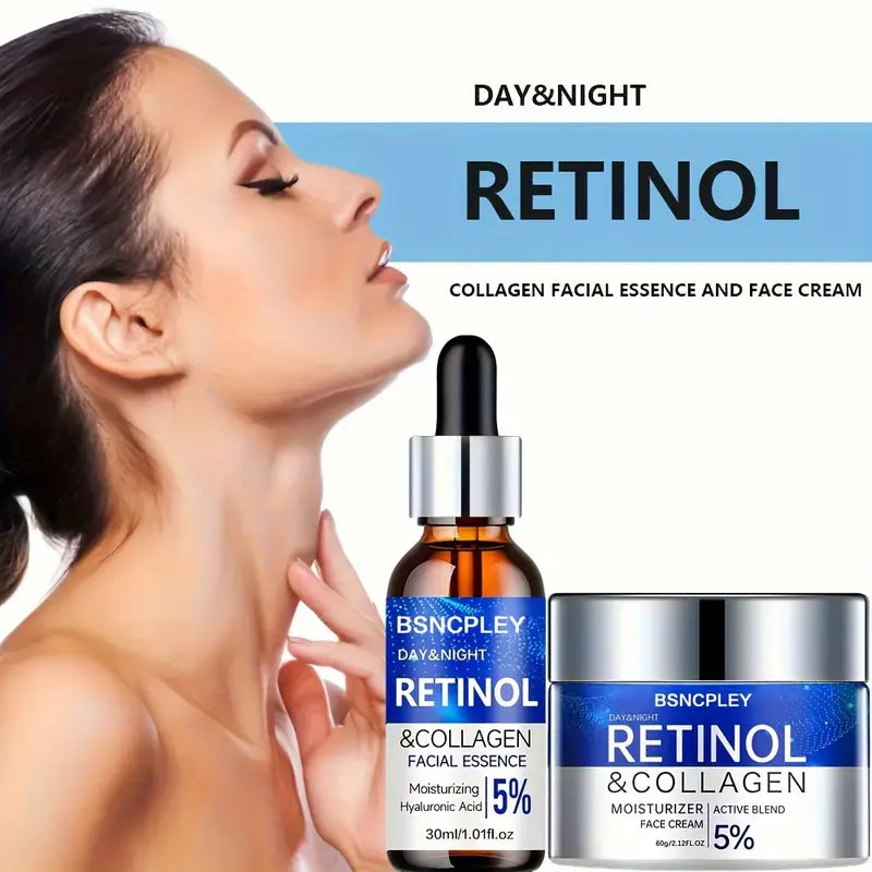 RetinGlow® – Set Reafirmante con Retinol y Colágeno Día & Noche