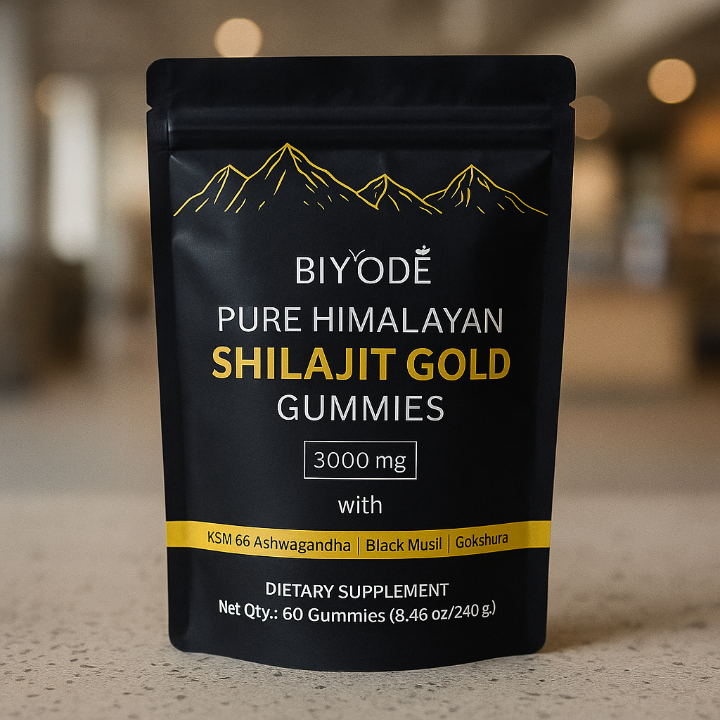 Gomitas de Shilajit 100% Puro del Himalaya (Pack de 60 Gomitas)