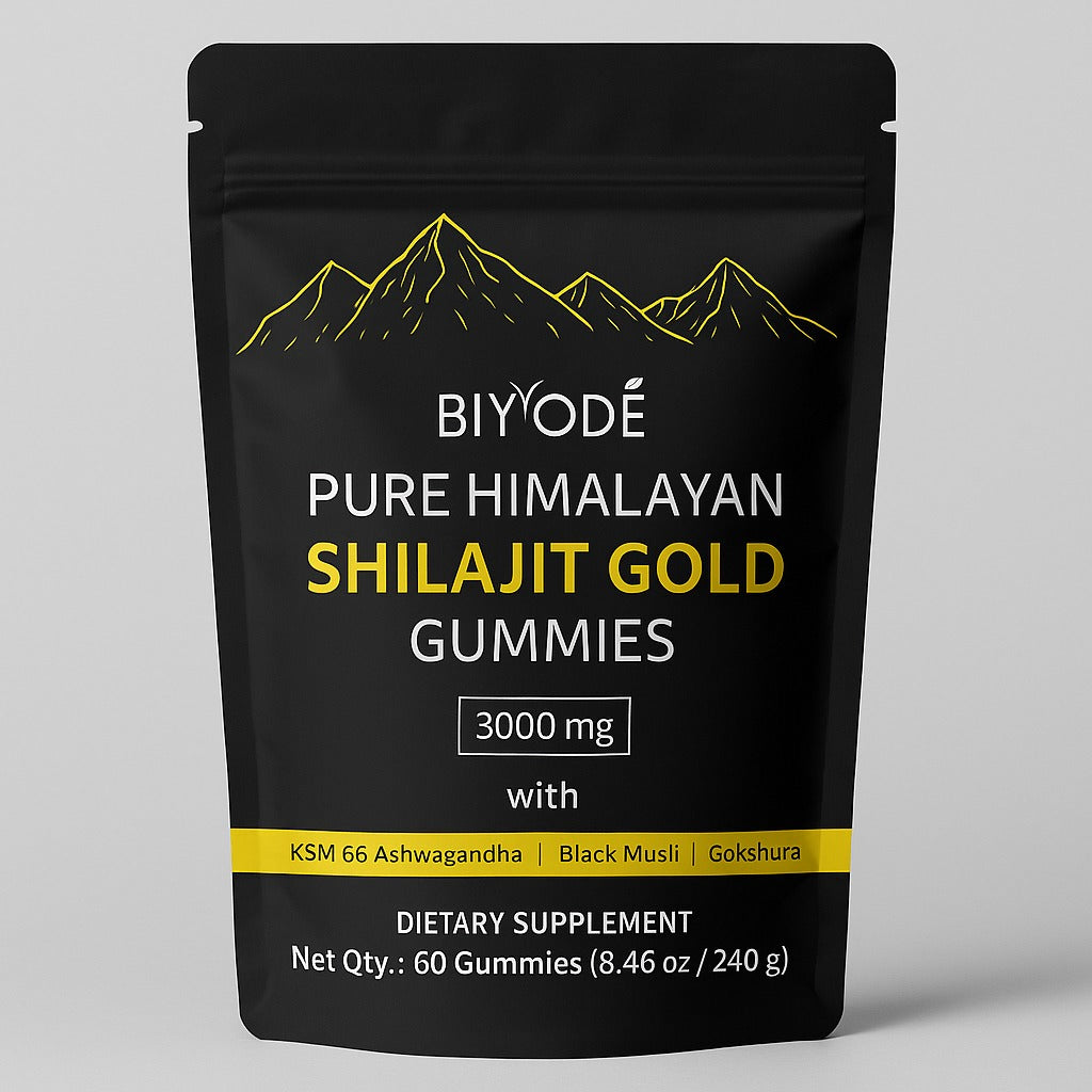 Gomitas de Shilajit 100% Puro del Himalaya (Pack de 60 Gomitas)