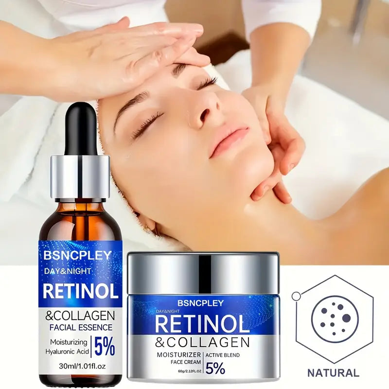 RetinGlow® – Set Reafirmante con Retinol y Colágeno Día & Noche